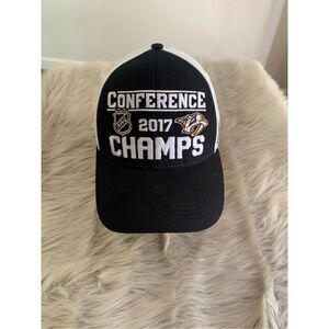 Nashville Predators Reebok NHL 2017 Conference Champs Adjustable Hockey Hat